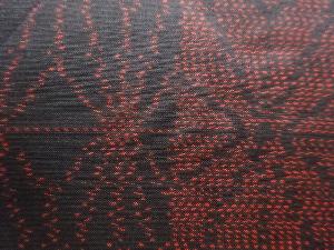 アンティーク　麻の葉模様織り出し本場泥大島紬着物